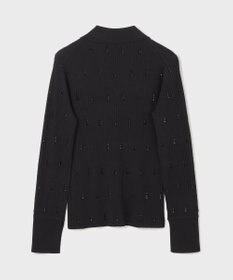 GRACE CONTINENTAL ビジューリブニットトップ