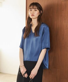 ICB 【WEB限定カラーあり・洗える】Calm Vネックブラウス