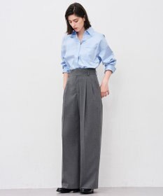 uncrave TRツイル ワイドトラウザー