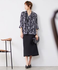 ICB 【接触冷感・洗える】BackSatinAmunzen ナロータイブラウス