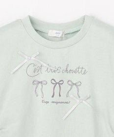 ANY KIDS 【洗濯機可能】ドロスト 裾リボンTシャツ
