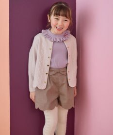 ANY KIDS ふくれ ジャガード カーディガン