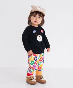 MIKI HOUSE HOT BISCUITS 【70-110cm】 顔ドン ラグラントレーナー