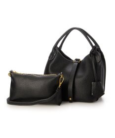 UNBILLION カシュカシュ cachecache / 1枚革風ショルダーベルト付ディテールトート