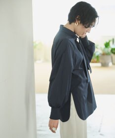 #Newans 【アイロンいらず】リボンタイブラウス