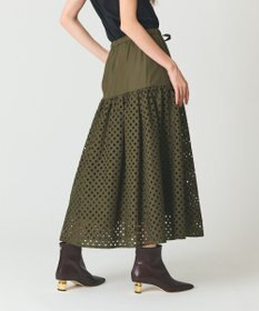 GRACE CONTINENTAL メッシュカットワークスカート