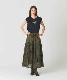 GRACE CONTINENTAL メッシュカットワークスカート