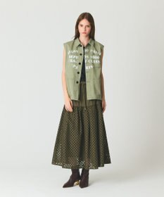 GRACE CONTINENTAL メッシュカットワークスカート