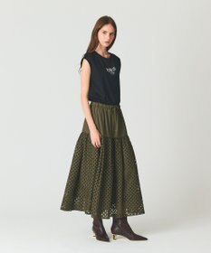 GRACE CONTINENTAL メッシュカットワークスカート