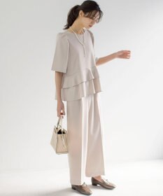 組曲 S ご好評につき追加生産【WEB限定】ジョーゼットジャージーティアード ブラウス