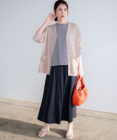 組曲 【先行予約】GIZAコットンチュールコンビ カットソー