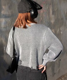 WEGO ダメージショートニットPO