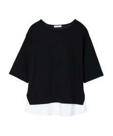 Green Parks 裾ドッキングレイヤー風７分袖プルオーバー