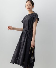 組曲 L エンブロイダリーレースフレアスリーブ ワンピース