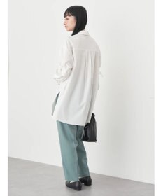 earth music&ecology ギャザースリーブシャツ