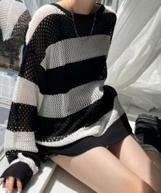 WEGO ボーダーニットビッグPO