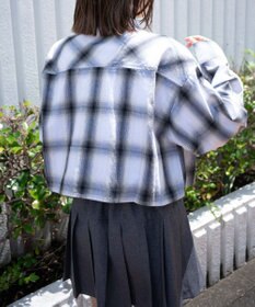 WEGO オンブレチェックショートシャツ