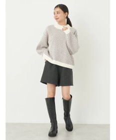 earth music&ecology マットベロアモールプルオーバー