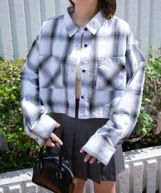 WEGO オンブレチェックショートシャツ