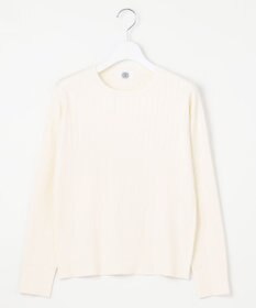 J.PRESS LADIES 【洗える】RAYON STRETCH PLAIN クルーネック ニット