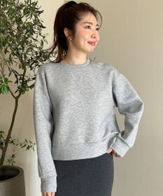 UNFILO L 【WEB限定】BEAUTY FORM JERSEY サイドZIP クロップドプルオーバー