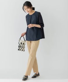 23区 【洗える】ブラウスライクジャージー プレーン カットソー