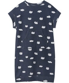 tsumori chisato SLEEP ツモリチサト ワンピース 綿100%(本体) ジャカード 4分袖 ロング丈 レディース UNX105/ワコール