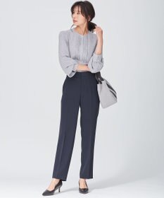 23区 L 【洗える】ヴィンテージ プリント ピンタック ブラウス