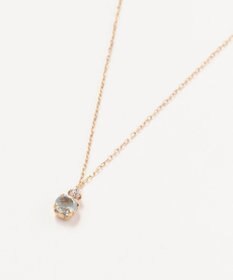 Phoebe 【K10】ジュエルラックネックレス　アクアマリン/3月誕生石/天然石/全長:40cm