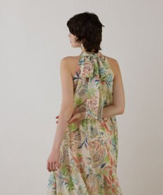 GRACE CONTINENTAL リゾートプリントティアードワンピース