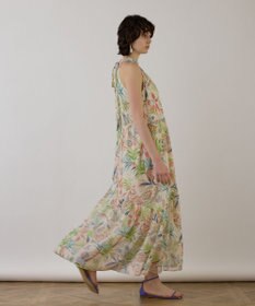 GRACE CONTINENTAL リゾートプリントティアードワンピース