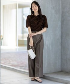 ANY SIS S ウーステッドエステル ワイドパンツ