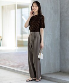 ANY SIS S ウーステッドエステル ワイドパンツ