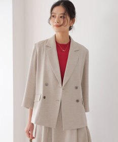 組曲 L シアー ニット５分袖 プルオーバー