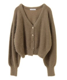 Green Parks ラメシャギーニットカーディガン