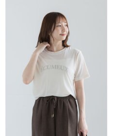 Te chichi シアーベロアロゴ刺繍Tシャツ