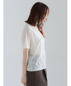 Te chichi シアーベロアロゴ刺繍Tシャツ