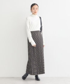 earth music&ecology シャーリングスリーブリブタートルプルオーバー