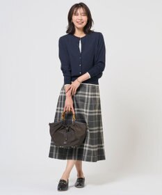 J.PRESS LADIES S ブロックチェックジャガード フレア スカート