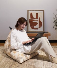 ビーズクッション tetra 【&CRAHUG】オーガニックコットン8号帆布 ビーズクッションNAGI