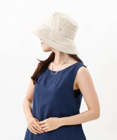 AURORA 【 LANVIN COLLECTION（ランバン コレクション） 】綿麻キャペリンハット