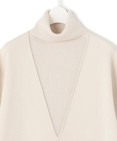 ICB 【WEB限定カラーあり】ウールブレンドスムース レイヤードデザインワンピース