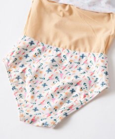 OP／FILA 【marie claire ENFANTS】小花柄編上げAライン水着