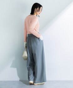 Green Parks アンチピリング袖配色ニットプルオーバー