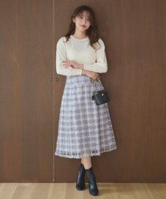 Feroux 【洗える】ビジュー襟 プルオーバーニット