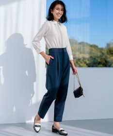 組曲 【洗える・ストレッチ】プランタンカラークロップド パンツ