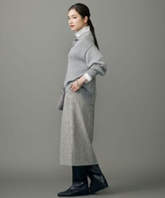 自由区 S ペーパーウールコットン襟付き ニット