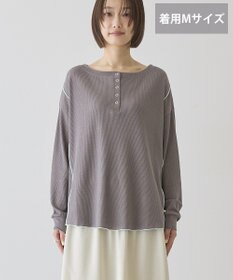 AMERICAN HOLIC 【選べる丈】ヘンリーネックワッフルメロープルオーバー
