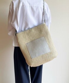 Hekhèr Le Style de Vie 【日本製 / A4サイズ対応 / 3WAY】ジュート×牛革 ショルダーバッグ large