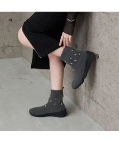 MODE ET JACOMO <carino>ビジュー付きニットブーツ